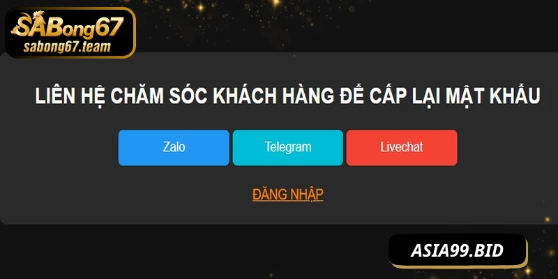 Giải quyết sự cố khi đăng nhập SABONG67